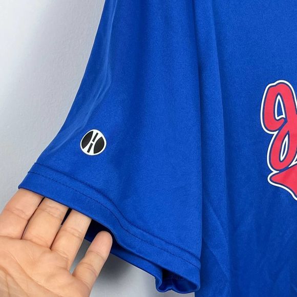 Holloway Kansas University Jayhawks Blue Jersey Tee Size Large - Picture 5 of 9